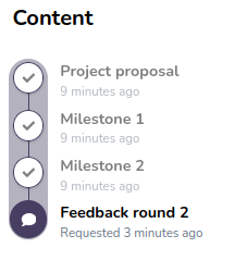 Feedback timeline example